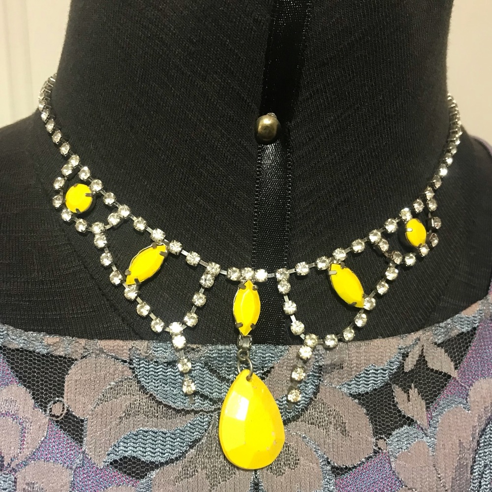 Acid Rhinestone Necklace Vintage Forever 21